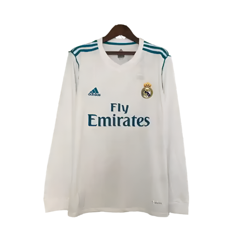 Adidas Real Madrid Home 2017-18 Full Sleeves Retro Jersey